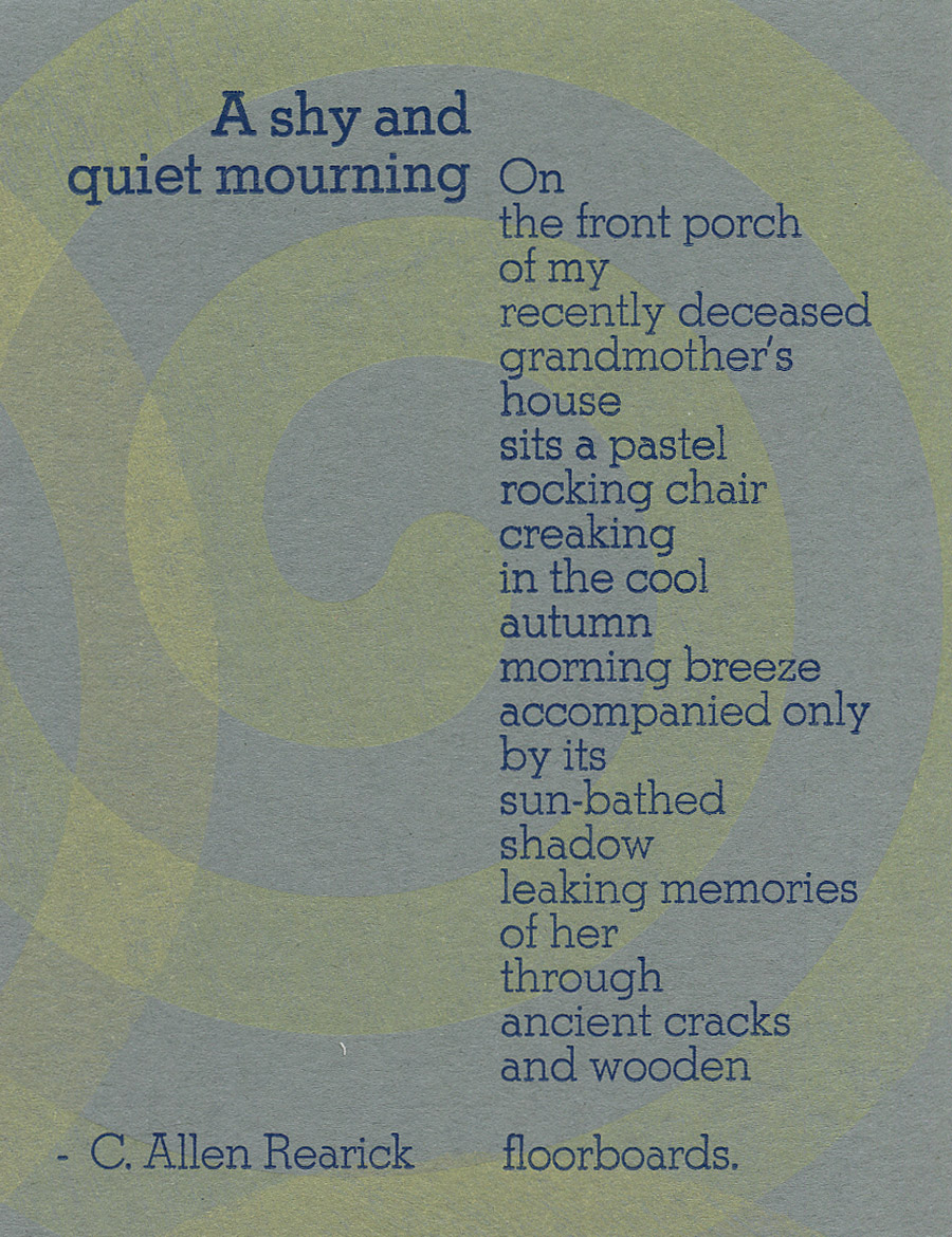 A shy and quiet mourning