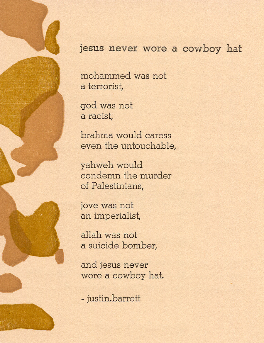 jesus never wore a cowboy hat